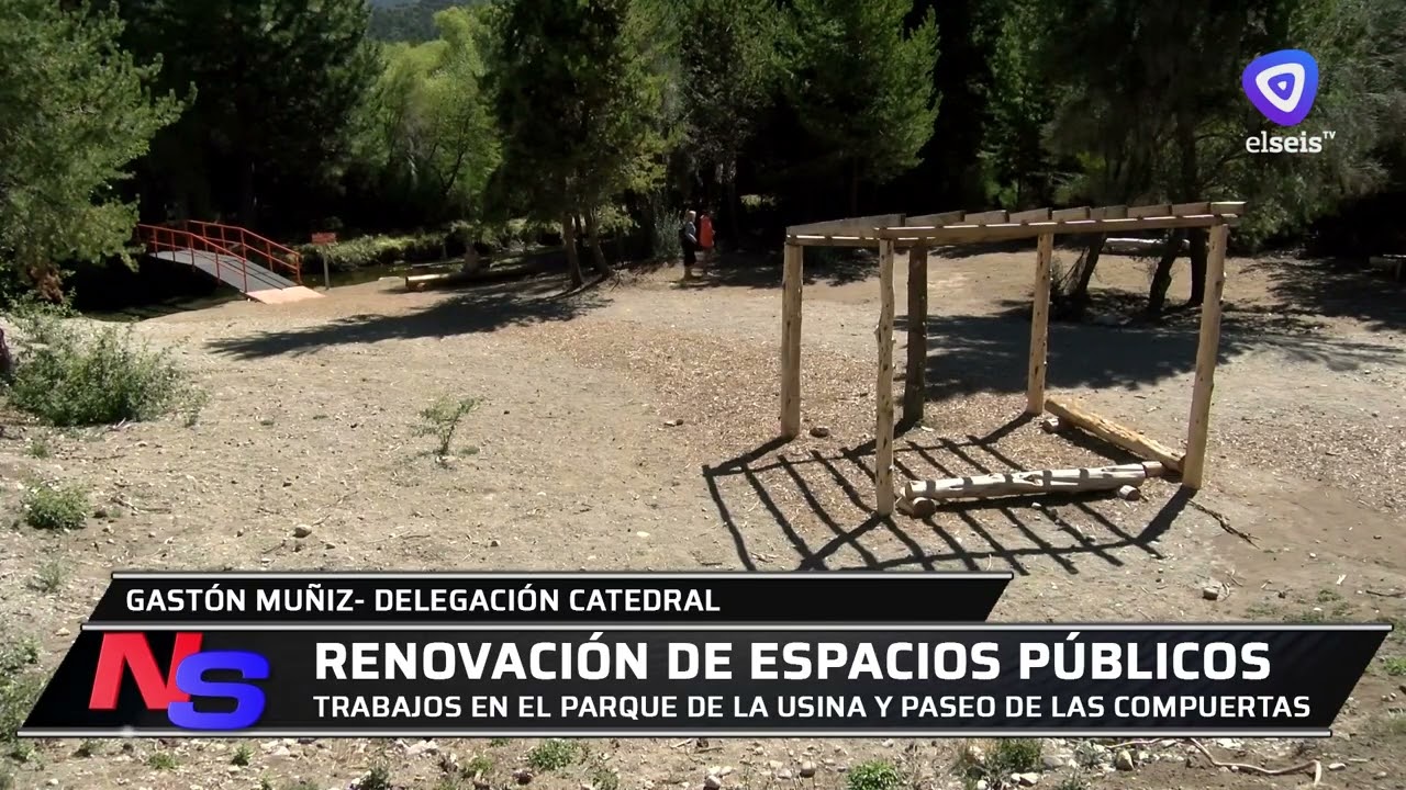 Trabajos municipales en el Parque de la Usina y el Paseo de las Compuertas