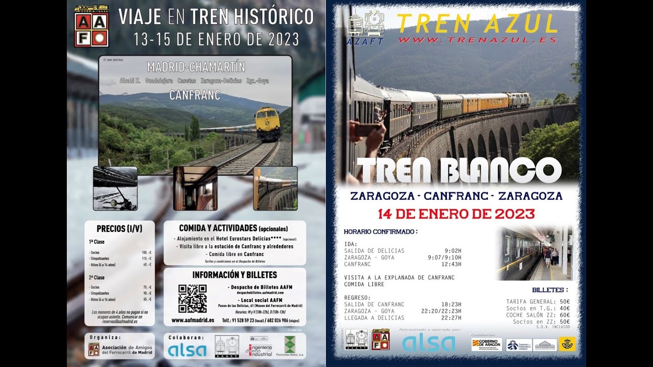 2023 01 14  Tren Blanco Madrid - Zaragoza - Canfranc