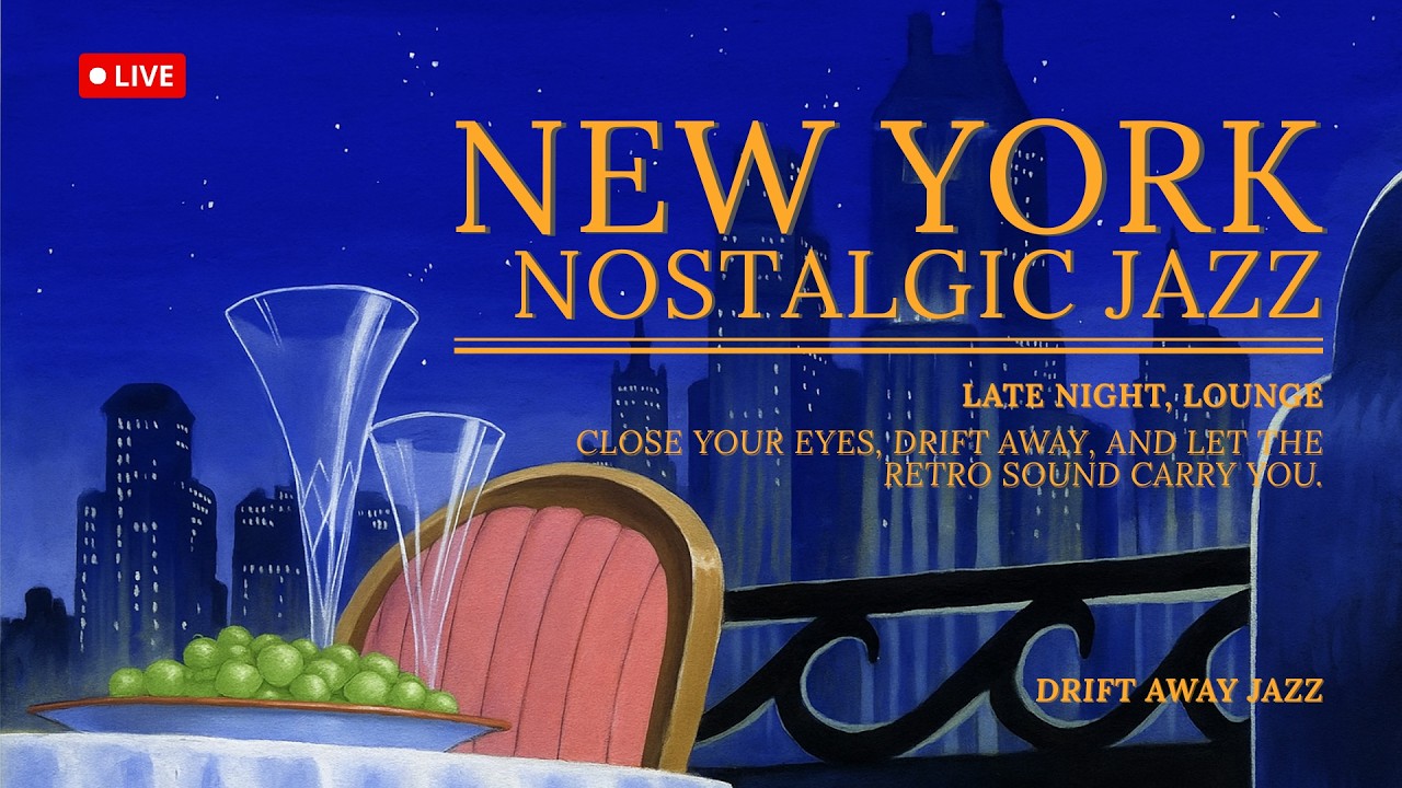 LIVE New York Vintage Nostalgic Jazz – Relaxing Nostalgic 1940s Jazz for Study & Chill