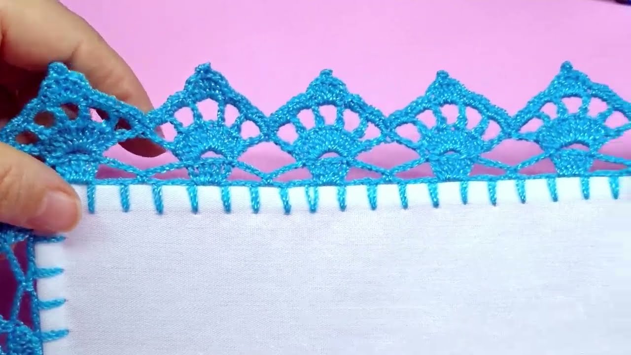 Puntilla de vuelta y vuelta, muy fácil, linda y rápida 💜🌸 #238