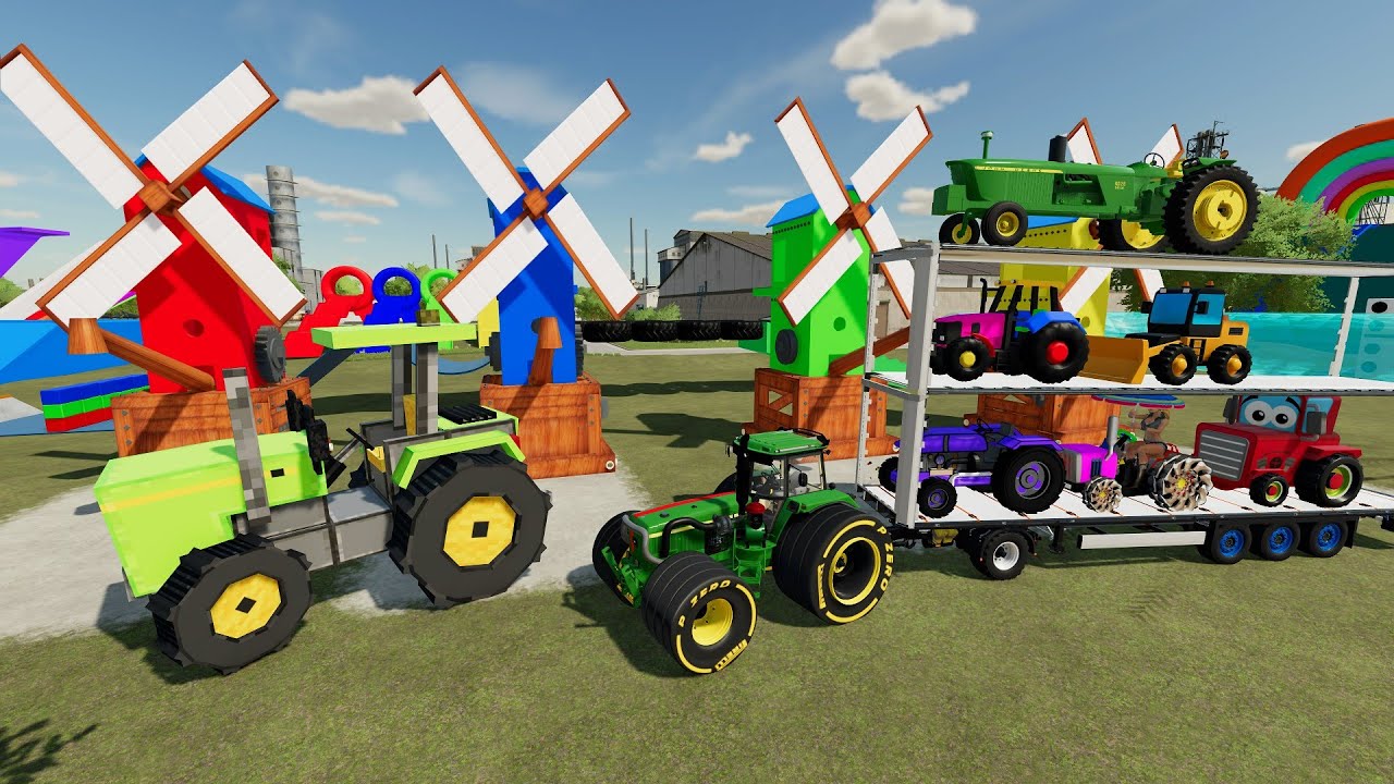 Stock & Custom Tractors in Farming Simulator 22 | New Mods Test & Farm Review