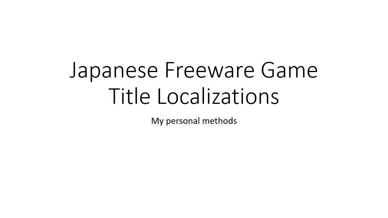 Japanese Game Titles Localization Stream