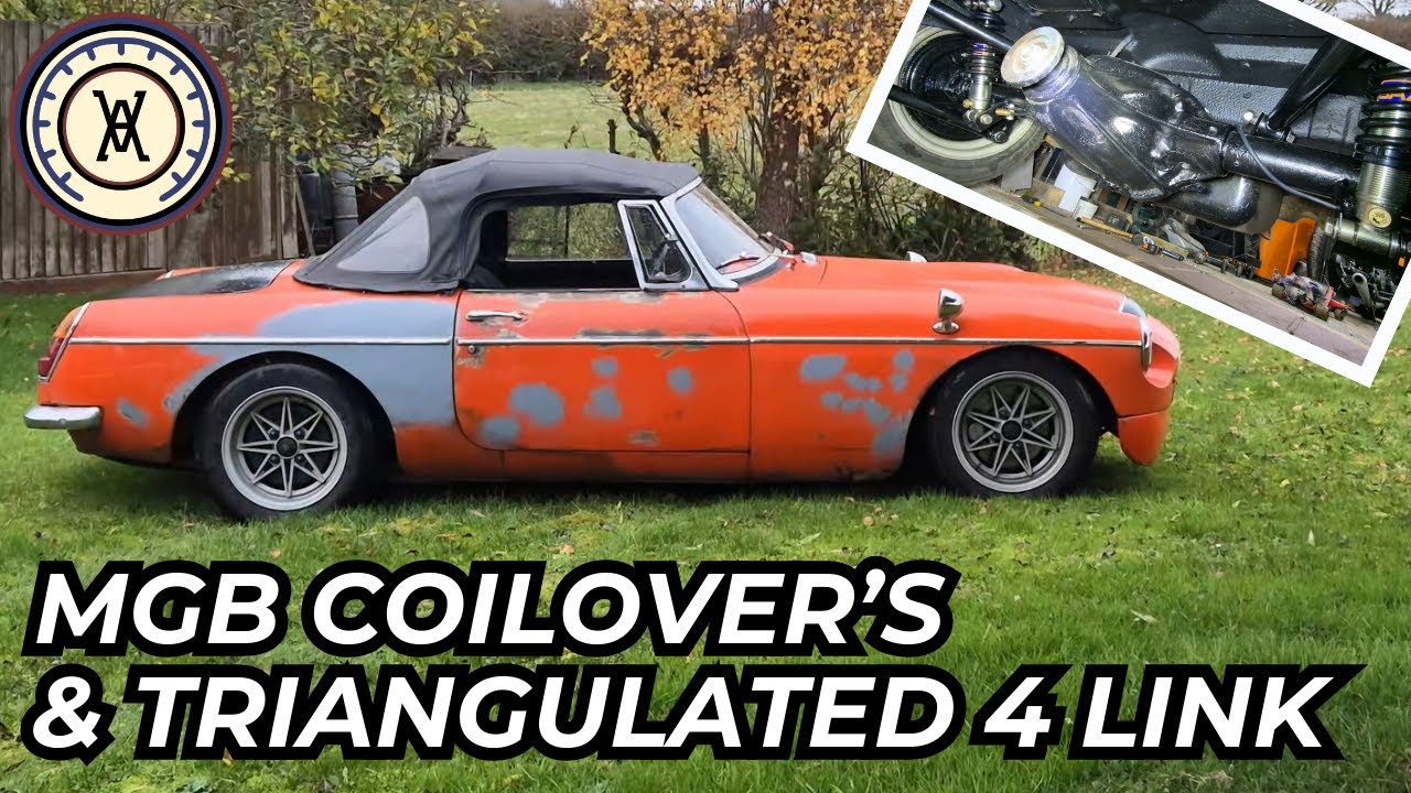 MGB Roadster Coilover Suspension & DIY 4 Link Triangulated Rear Best Suspension Handling Upgrades