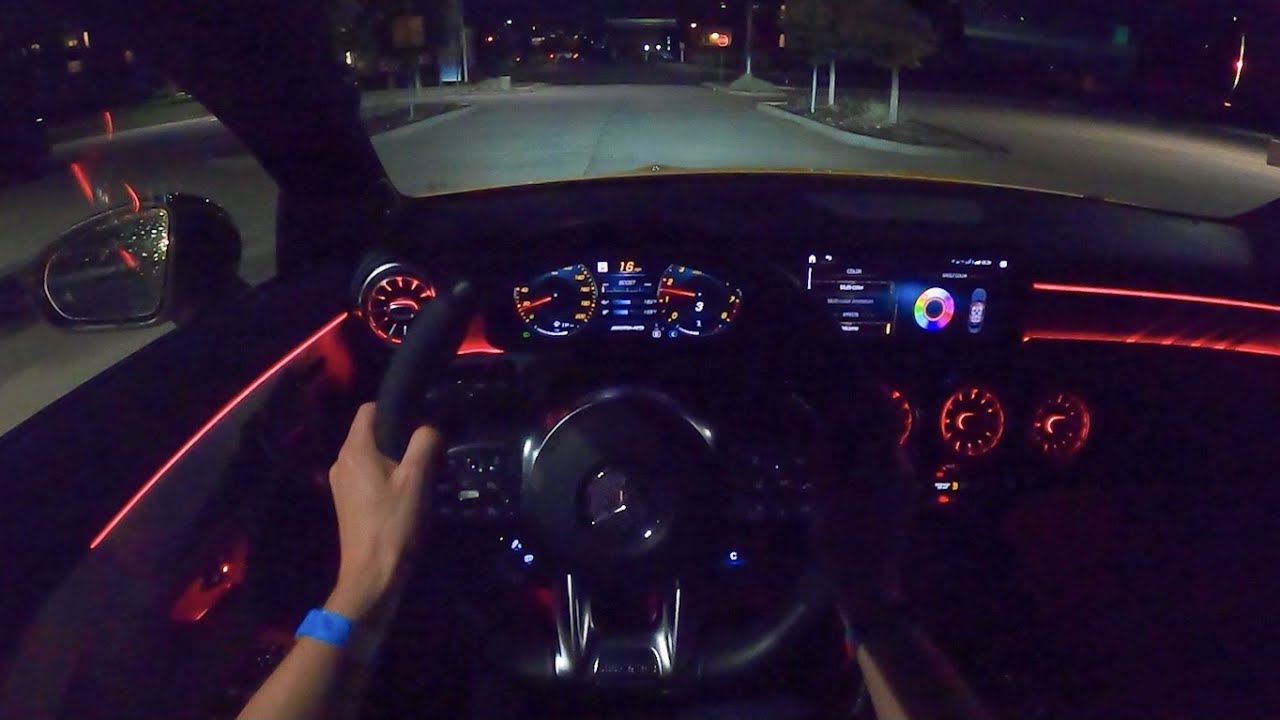 2021 Mercedes-AMG CLA45 4Matic+ - POV Night Drive (Binaural Audio)