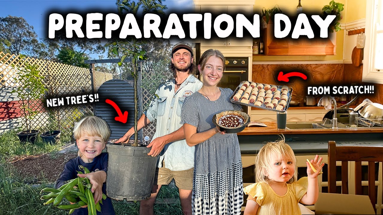 A Full Day of Gardening, Baking & Preparing for the Sabbath | Family Vlog