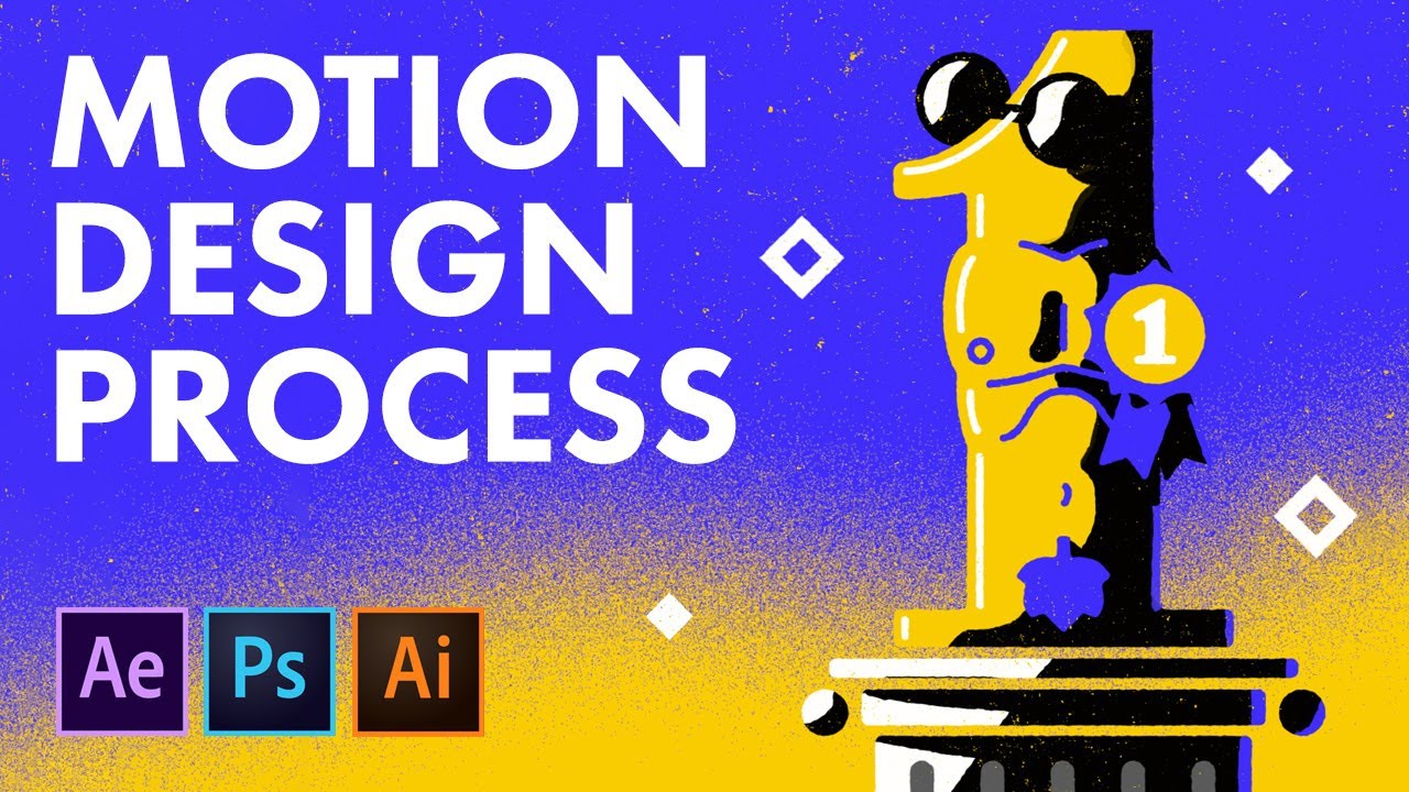 Motion Design Process in After Effects Illustrator & Photoshop - Tutorial
