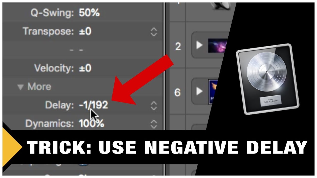 Negative Delay Trick in Logic Pro X