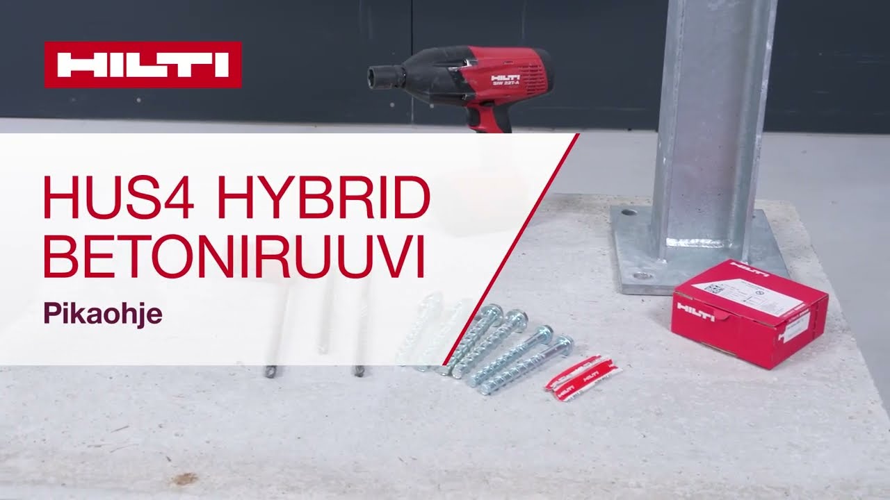 HUS 4 (hybrid) betoniruuvi - pikaohje