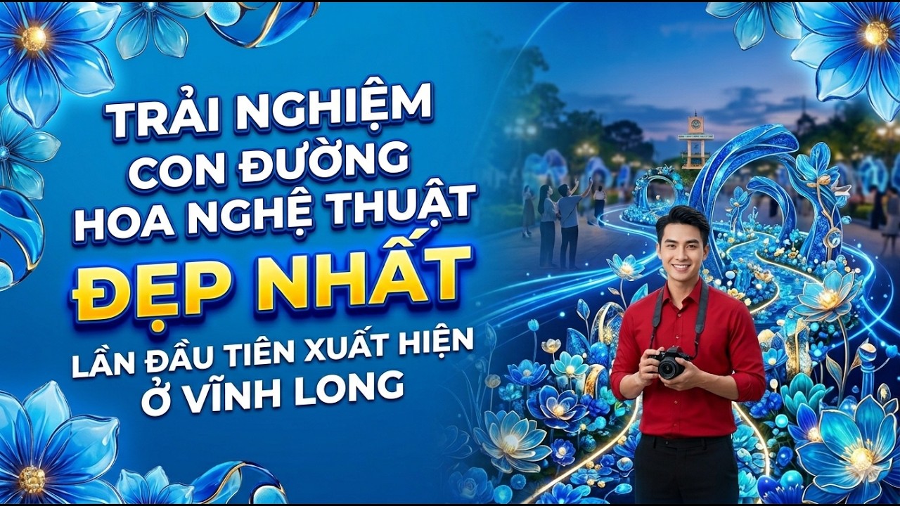 Trải Nghiệm Con Đường Hoa Nghệ Thuật ĐẸP NHẤT - Lần Đầu Tiên Xuất Hiện Ở Vĩnh Long