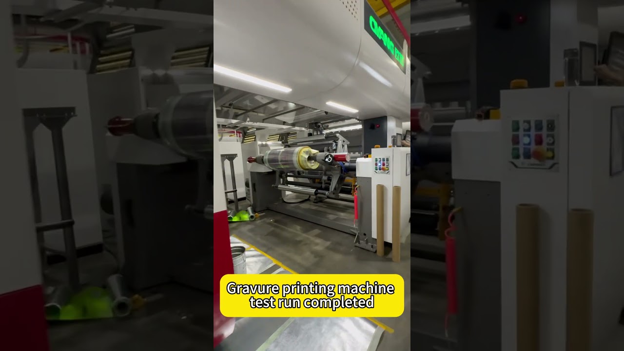 Gravure printing machinetest run completed