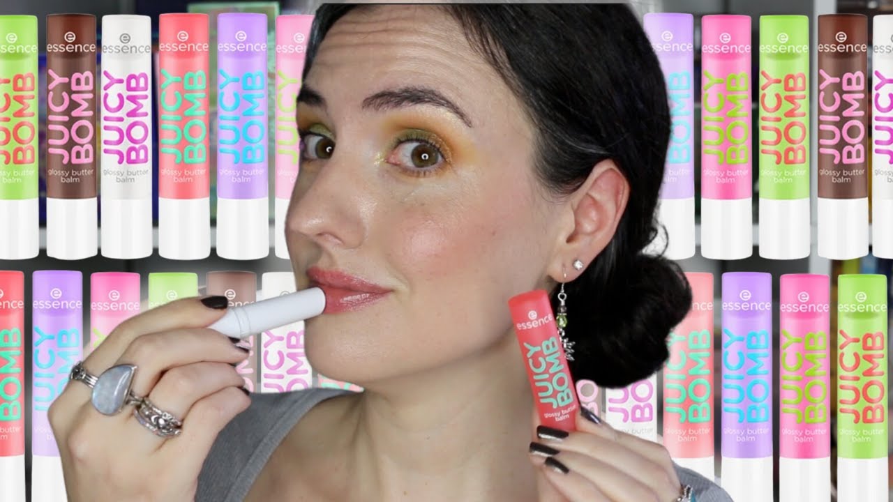 Essence JUICY BOMB Glossy Butter Balm Lip Swatches + Review