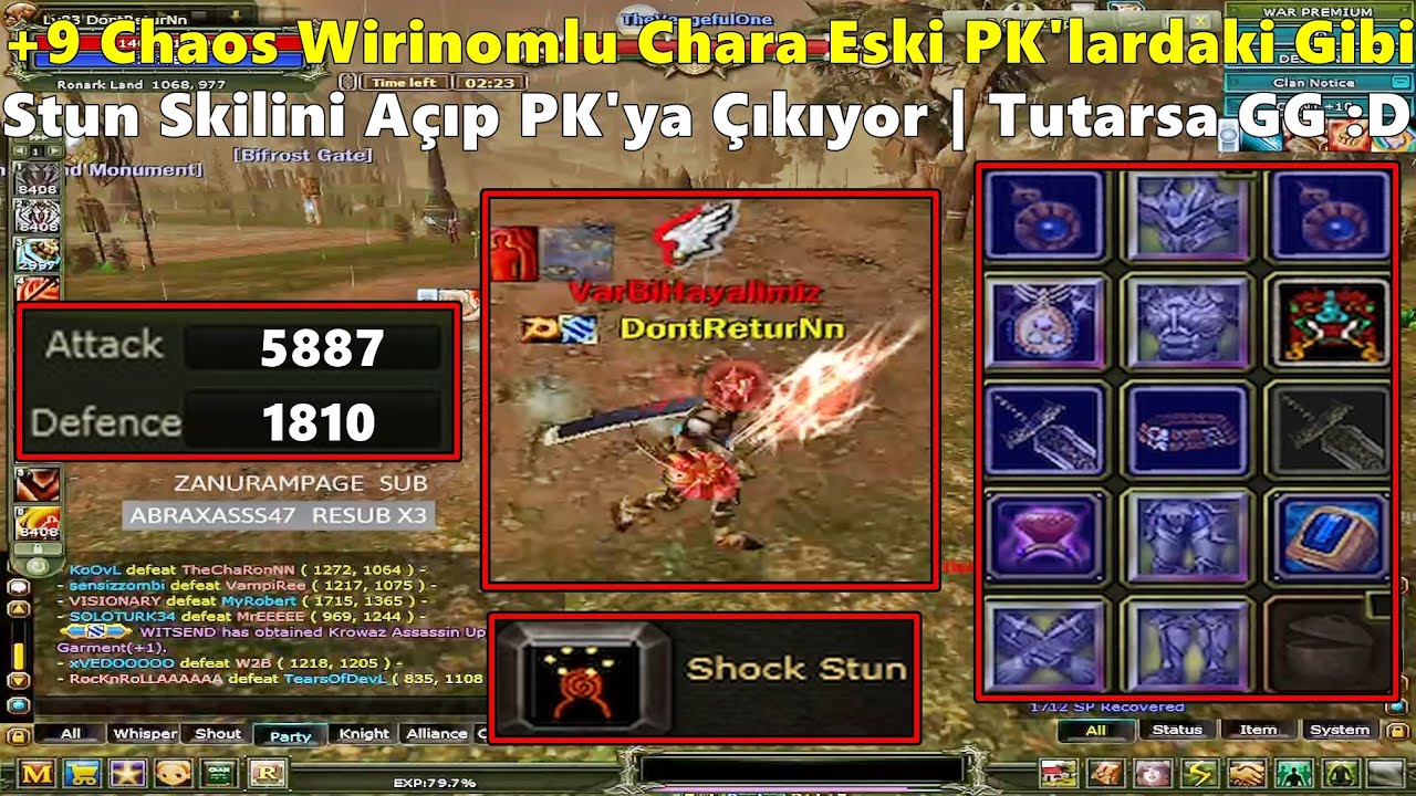 DostWeDusmaN | +9 Chaos Wirinom'lu Charda Stun Açıp Duo PK Atıyor | Stun Yiyen GG :D | Knight Online