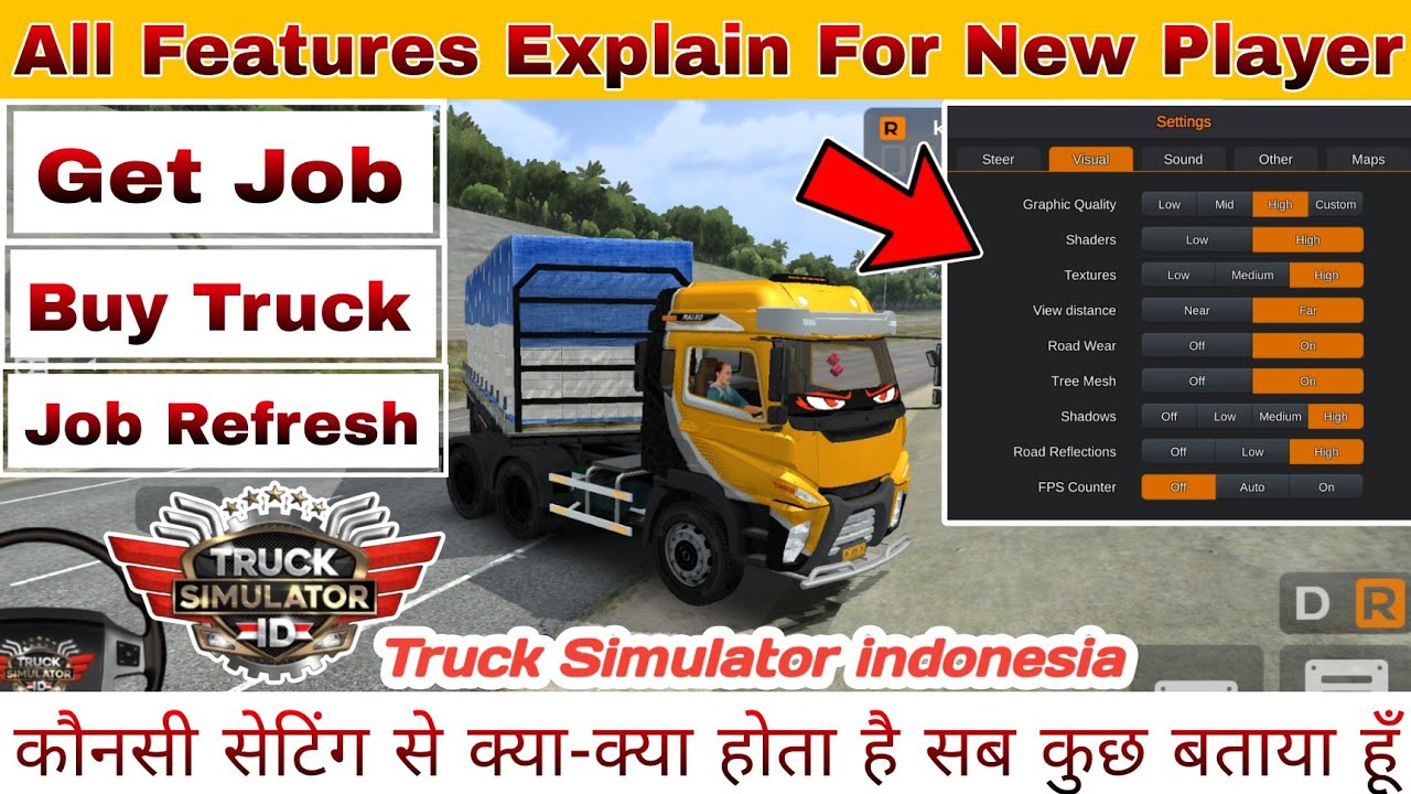 All Features Explain Truck simulator indonesia   丨 All Settings Truck simulator indonesia (Trucksid)