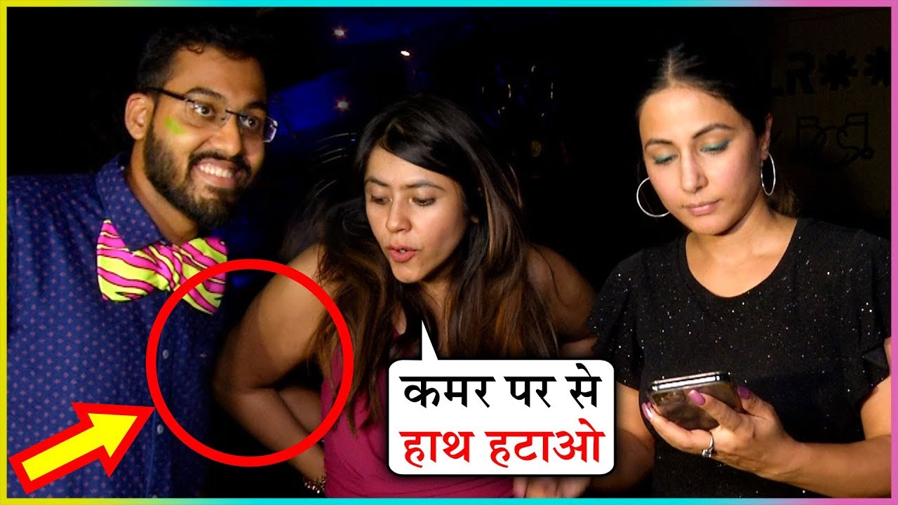 SHOCKING! Fan MISBEHAVES With Ekta Kapoor Hina Khan At Pooja Banerjee's Birthday Party