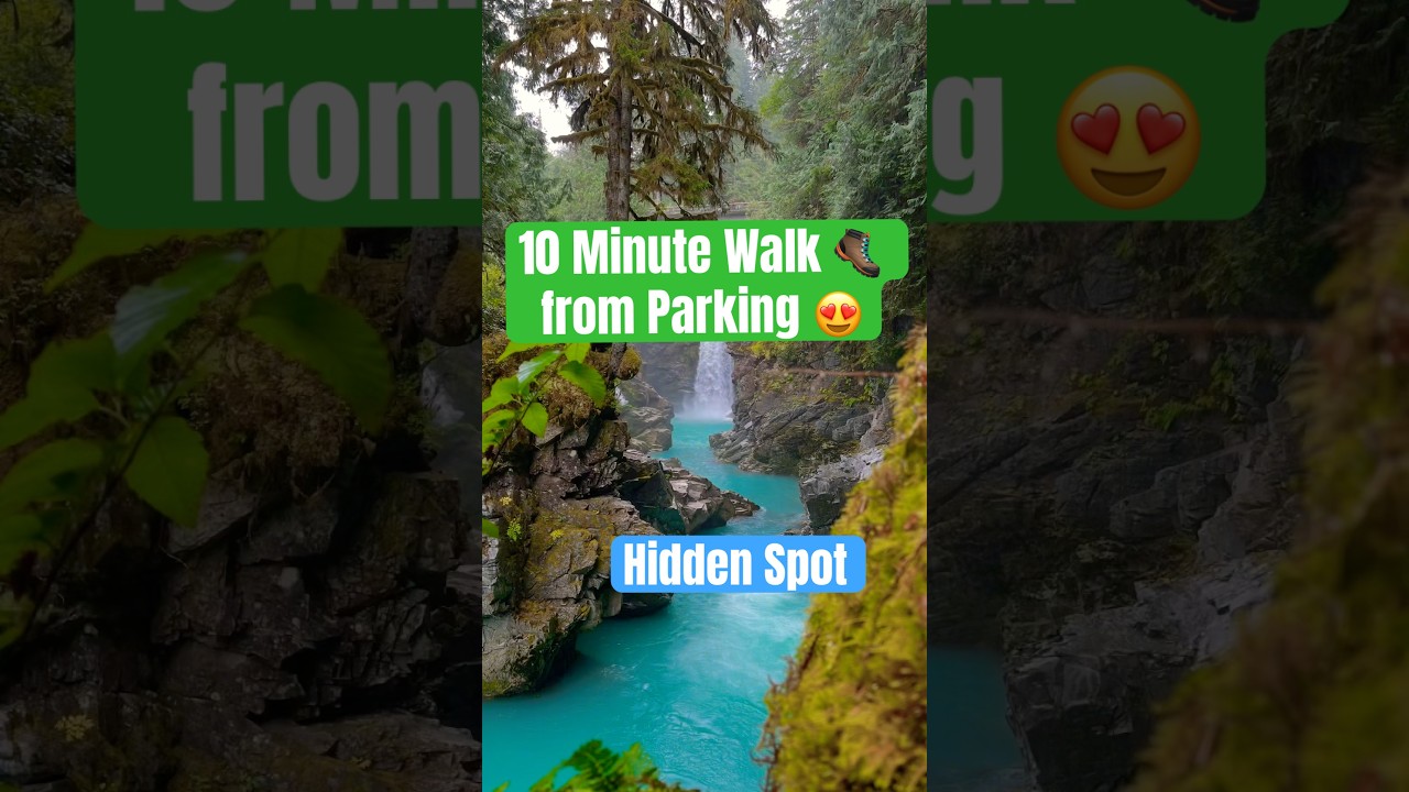 HIDDEN GEM💧| WATERFALL|BRITISH COLUMBIA 🇨🇦| #ytshorts #travel #canada