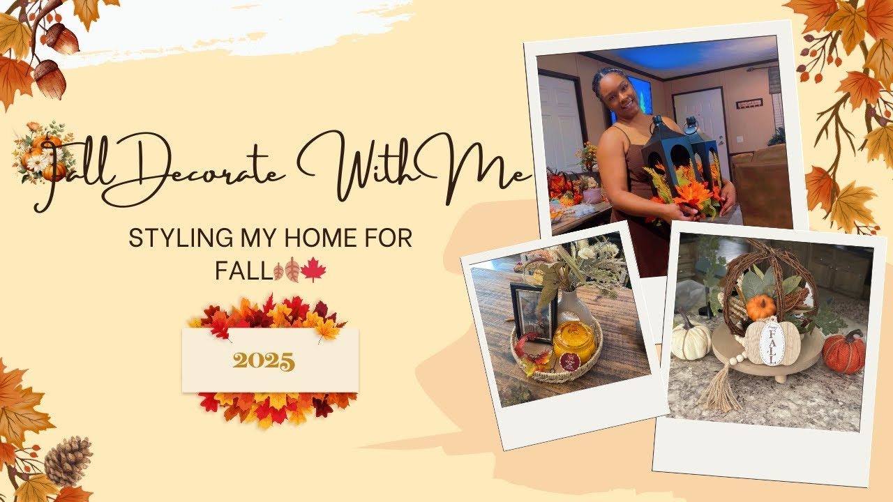 ✨NEW VIDEO✨FALL DECORATE WITH ME | Mobile Home Decor 🍂🍁
