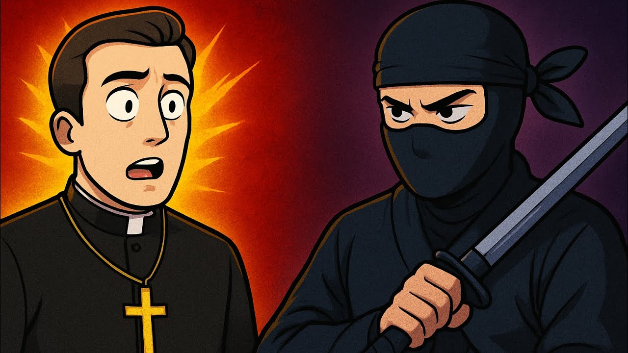 Ksiądz i ninja 🥷 kawał opowiedz go swoim znajomym 😁