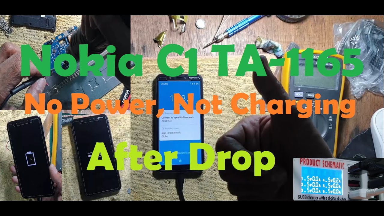 Nokia C1 No Power Not Charging After Drop