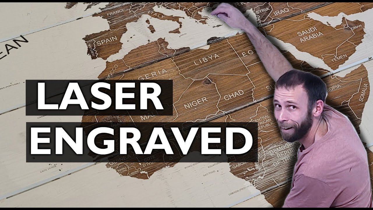 Laser Engraved World Map