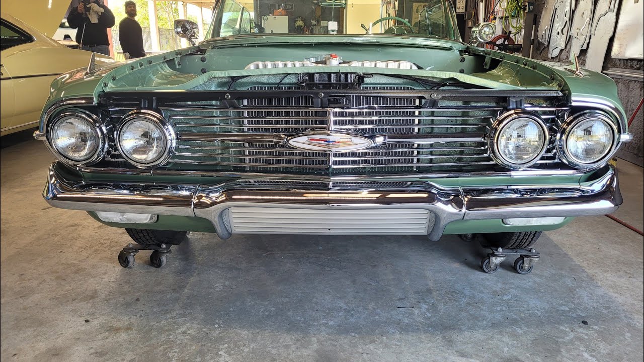 1960 IMPALA CONVERTIBLE FRONT BUMPER AND VALANCE INSTALL / HOW TO / DIY / LOWRIDER / QUALITY