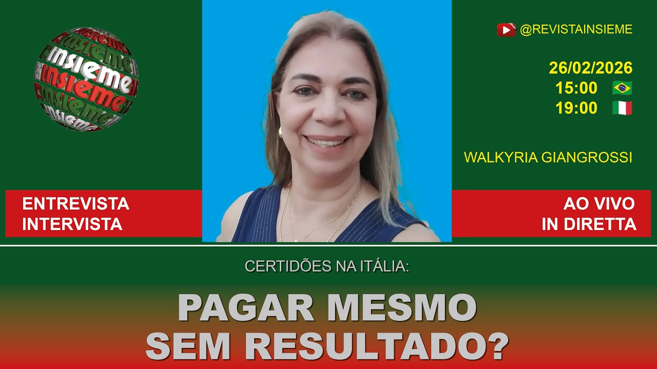 INSIEME AO VIVO | Cobrança por busca em comuni italianos: legal ou abusiva?