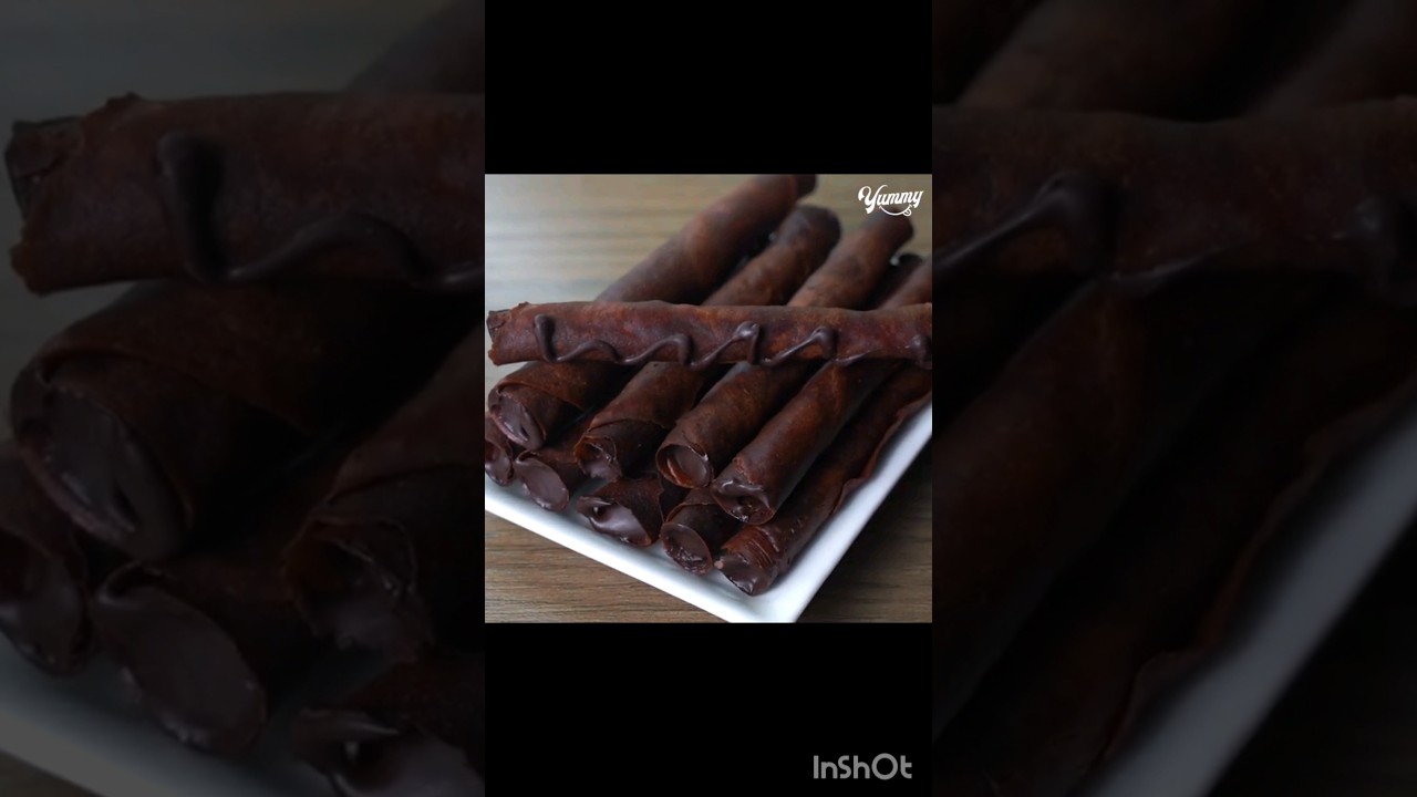 Homemade Chocolate Wafer Rolls | Chocolate Cigarette 🥠