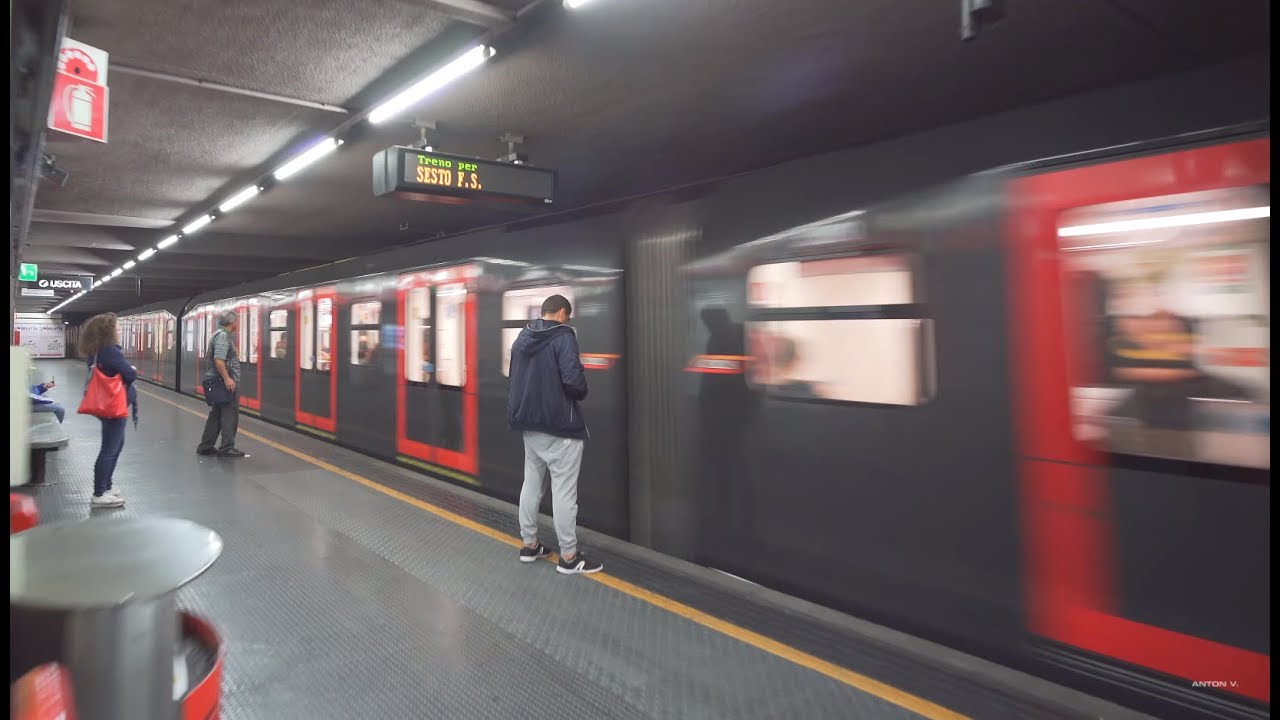 Italy, Milan, metro ride from Precotto to Villa San Giovanni