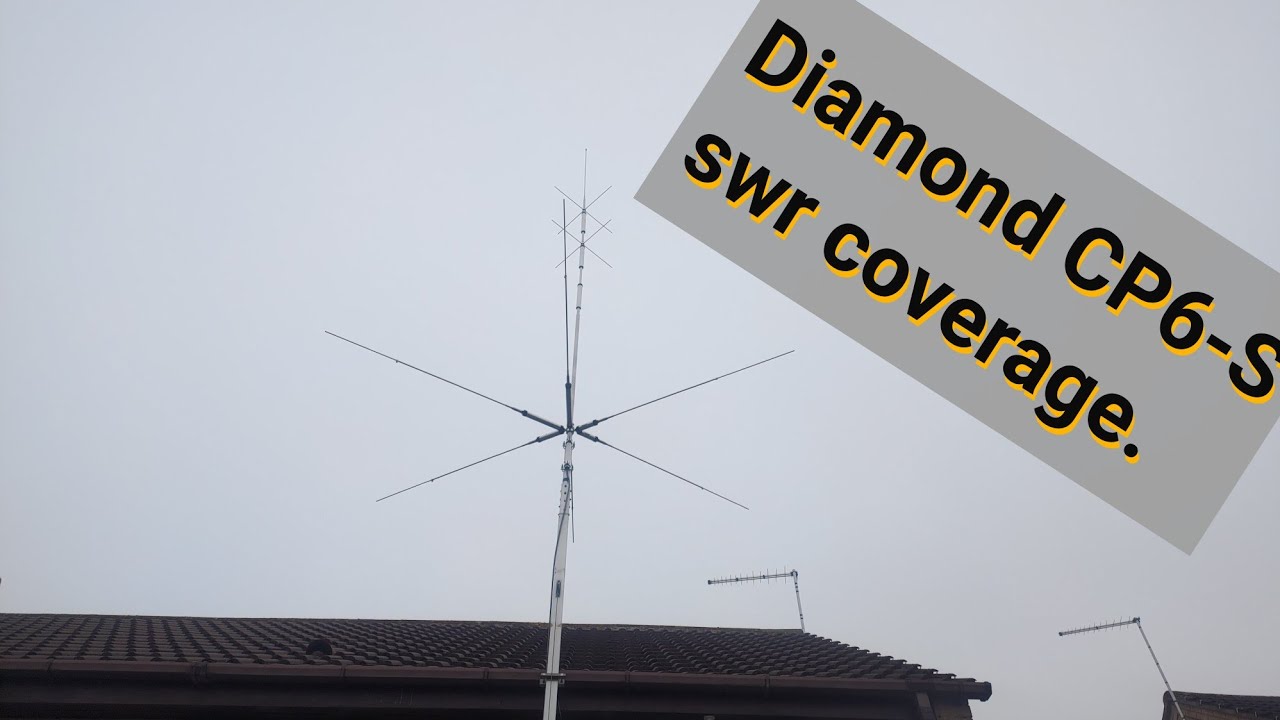 Diamond CP6-S swr coverage mounted on MM0CUG 2 section tilt over aluminium mast