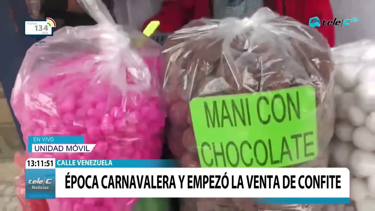CALLE VENEZUELA: ÉPOCA CARNAVALERA Y EMPEZÓ LA VENTA DE CONFITES.