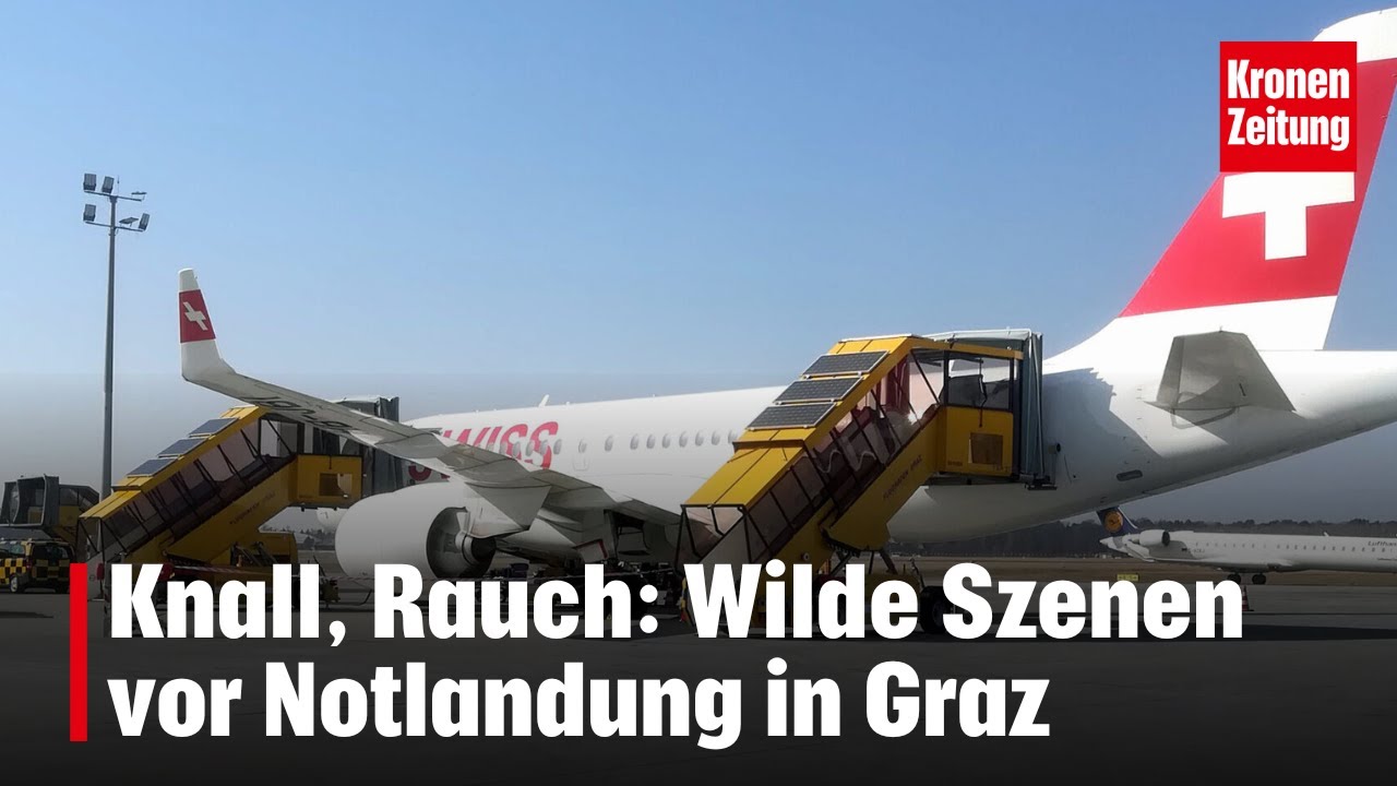Knall, Rauch: Wilde Szenen vor Notlandung in Graz | krone.tv NEWS