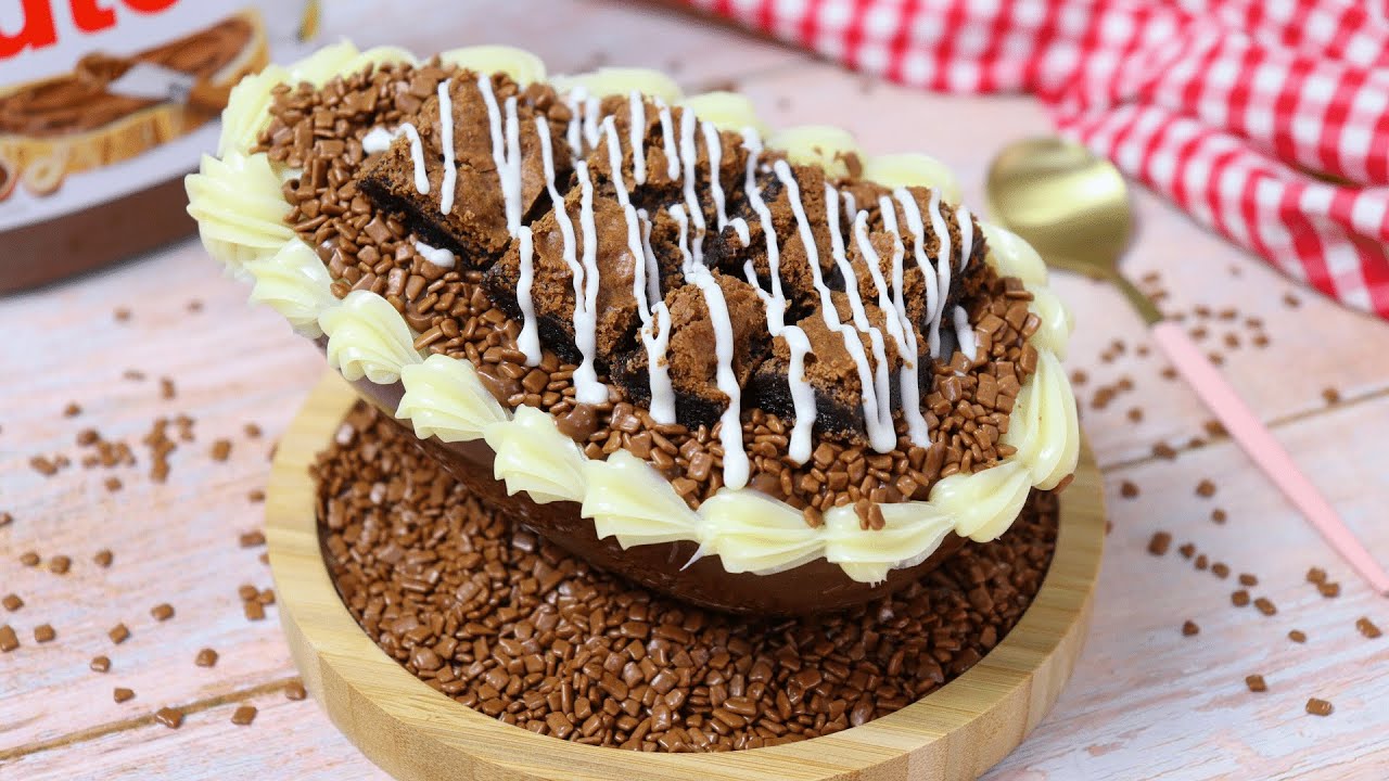 OVO DE COLHER BROWNIE COM LEITE NINHO E NUTELLA | Faça e venda na PÁSCOA
