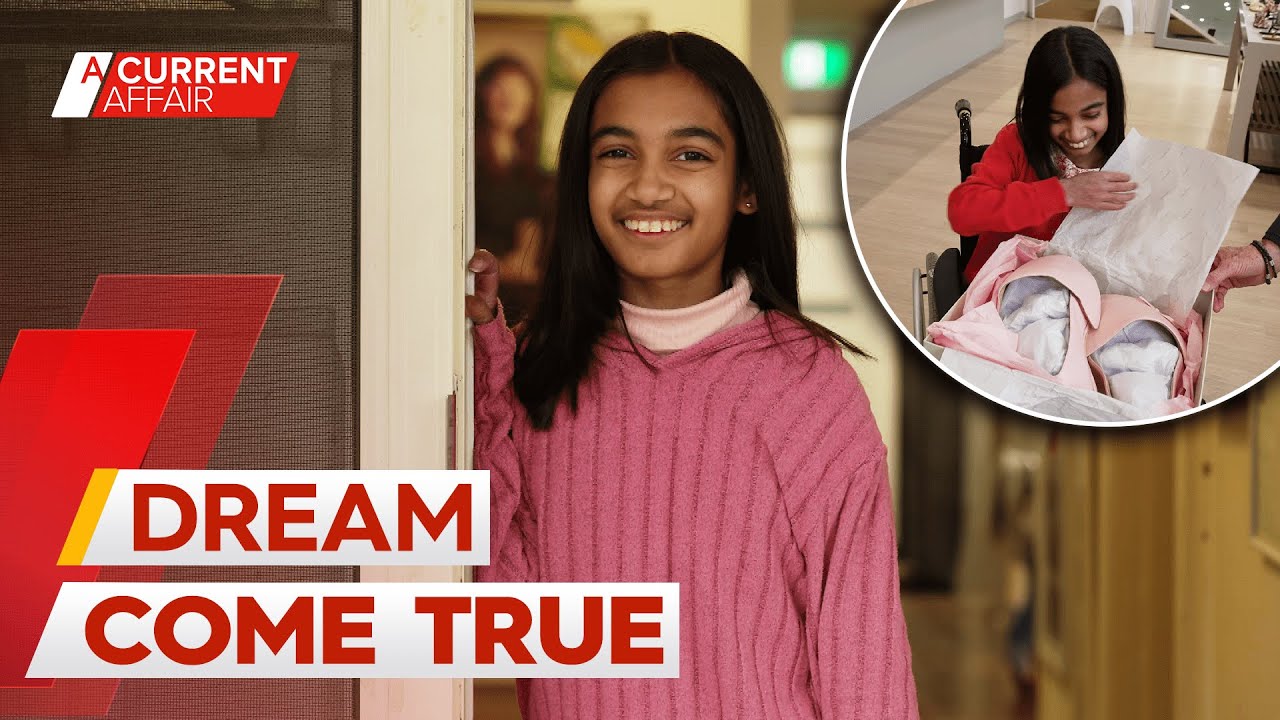 Young girl with rare condition gets first ever pair of shoes | A Current Affair