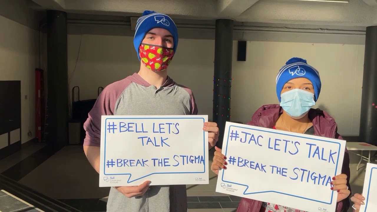 JAC STUDENTS SHOWING SUPPORT FOR BELL LET'S TALK - LET'S BREAK THE STIGMA