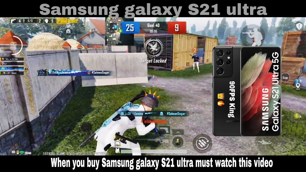 Samsung Galaxy S21 ultra Pubg Test In 2024,This phone is 90fps King 👑