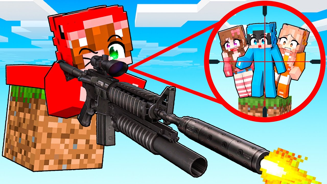 Añadí ARMAS en un BLOQUE en Minecraft!