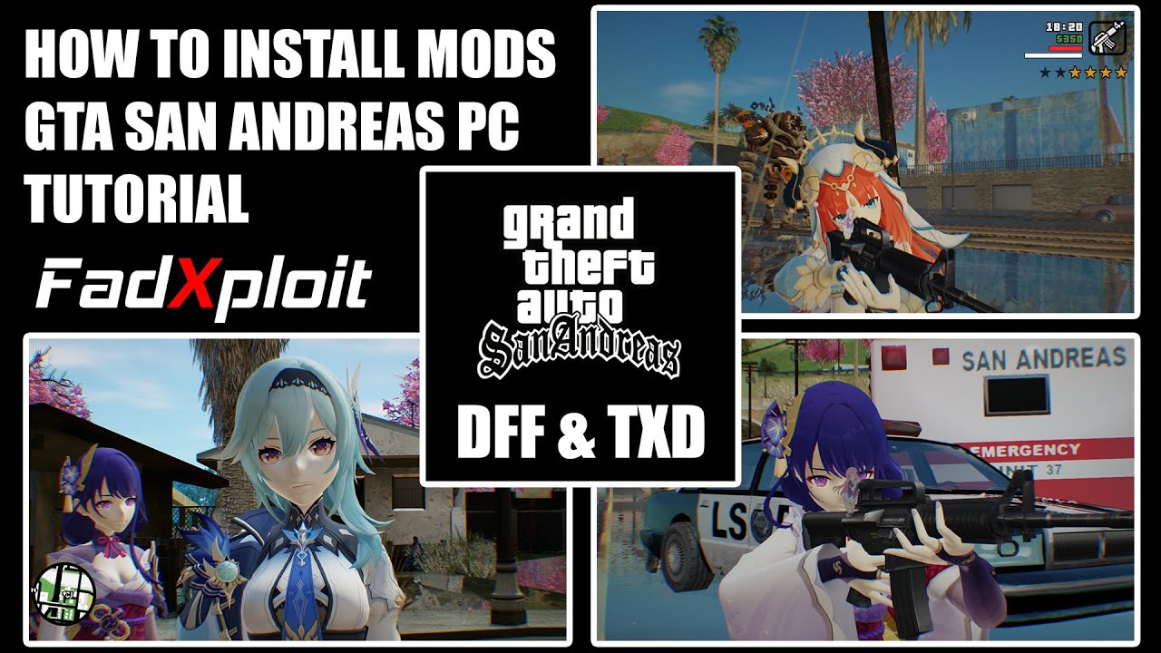 GTA SA Tutorial How to Install Skin, Ped, Weapon Mods GTA San Andreas (PC)