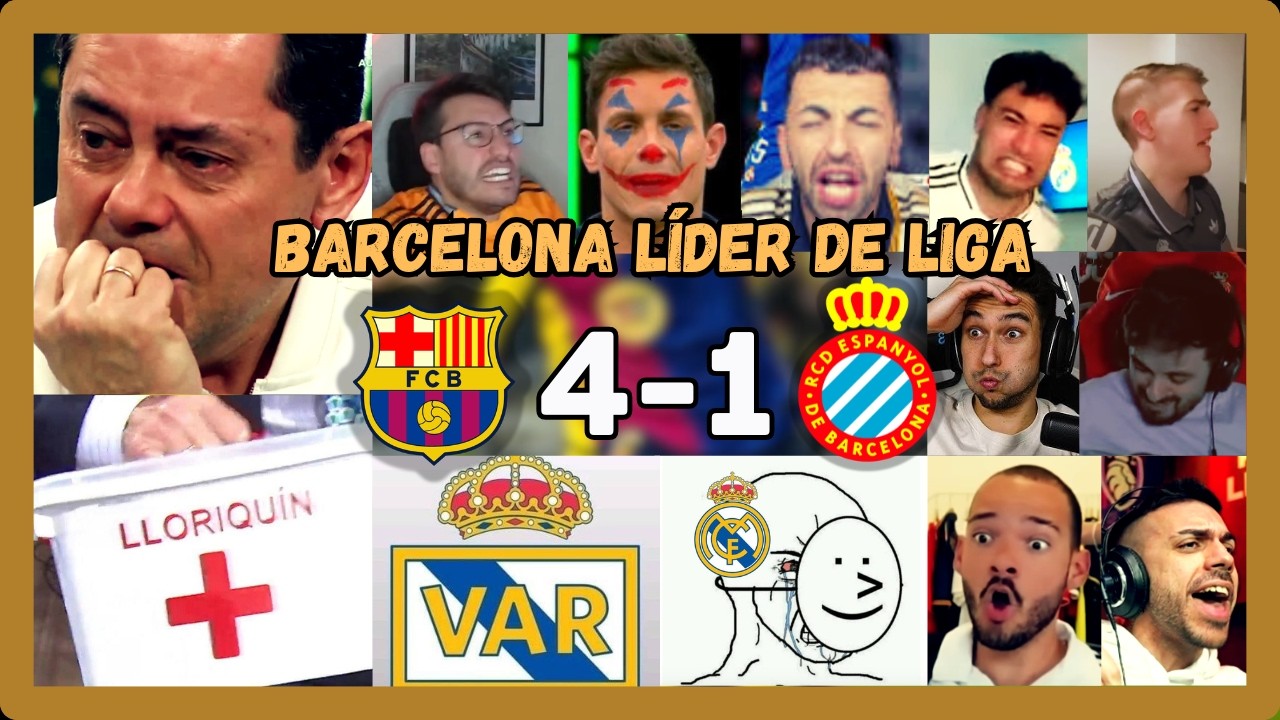 🤣🔥LOS MEJORES LLOROS MADRIDISTAS EN EL BARCELONA 4 RCD ESPANYOL 1 (BARCELONA MAS L&Iacute;DER QUE NUNCA)