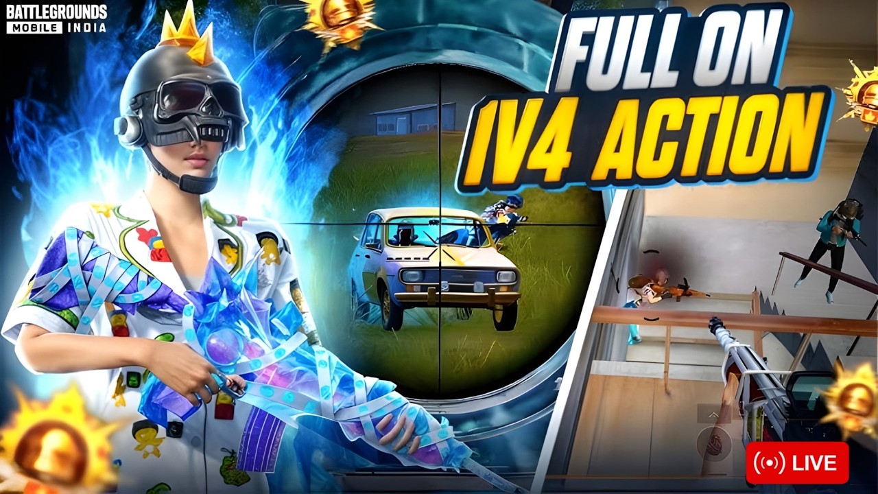 Full 1v4 Action 🥶 Solo Vs Squad Bgmi Gameplay 🔥 Like Share & Subscribe Krishuu Yt 👊