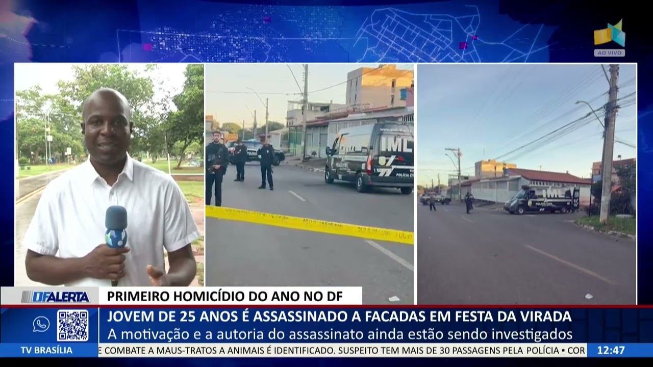 DF ALERTA - Jovem de 25 anos é assassinado a facadas em festa da virada