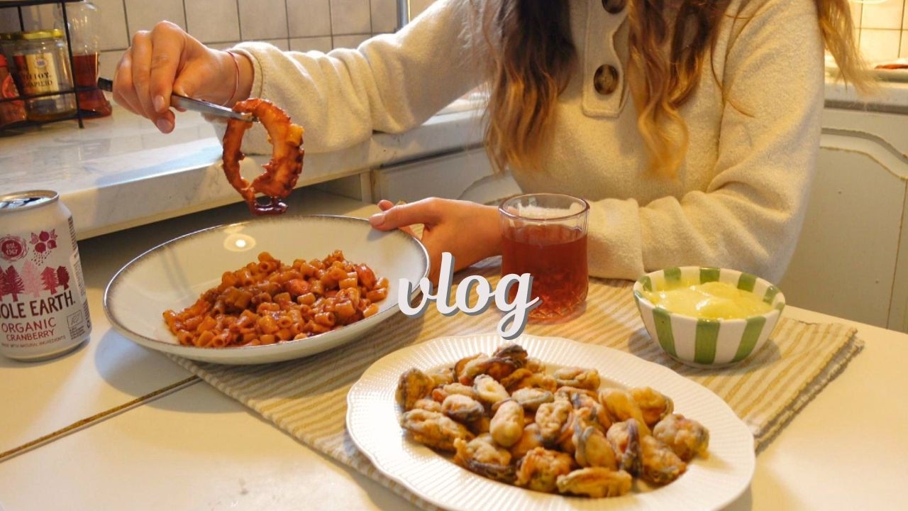 Идеи блюд без мяса 🐙 жареные мидии с чесночным соусом и веганский ролл с грибами