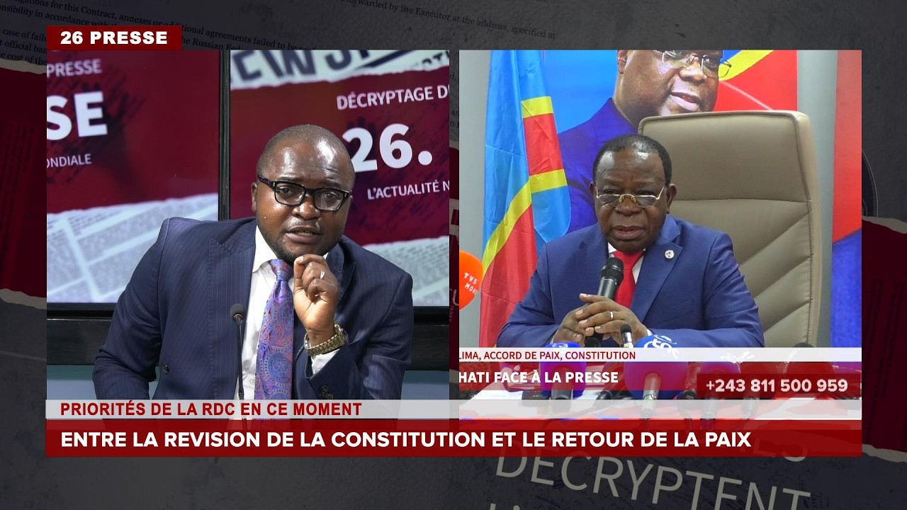 26 PRESSE: PUIS ROMAIN, DELPHIN K, FREDDY TSHI ET EDDY K: CHANGEMENT OU RÉVISION DE LA CONSTITUTION