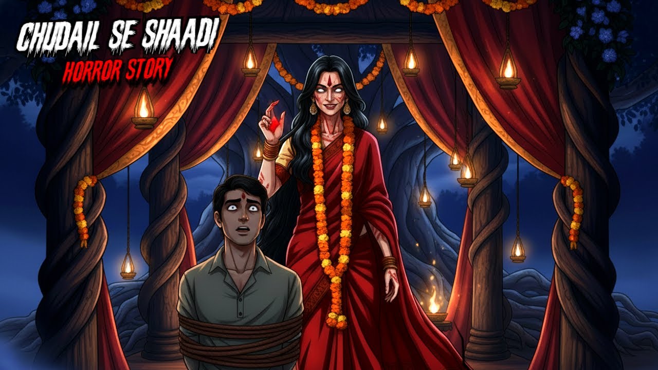 चुड़ैल से शादी की अधूरी रात | Witch Wedding | 2D Animated Horror Stories 😨👰🏻💀#horrorstories 