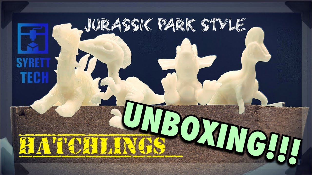 Unboxing Kenner Jurassic Park style Dinosaur hatchlings from Syrett Tech!!!