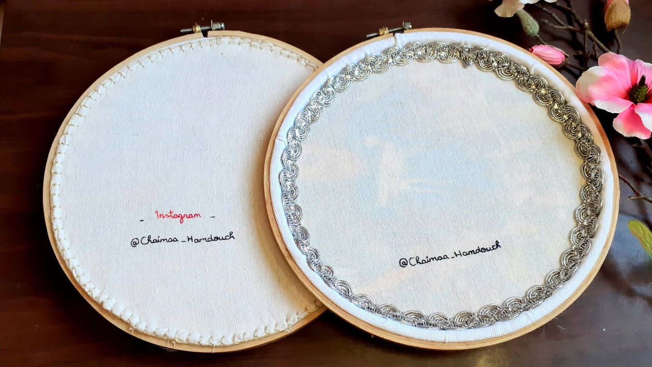 طريقة تقفيل ظهر طارة التطريز بأسهل واشيك طريقة مشدودة ومتقنة🧵The hoop is locked from the back🧵