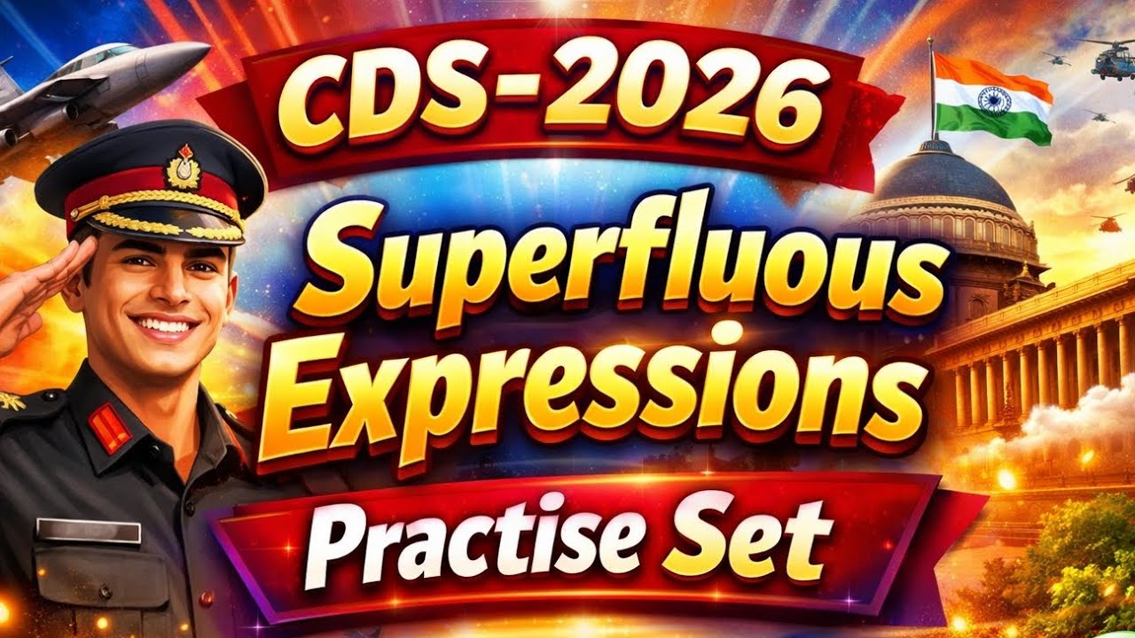Superfluous Expressions Practise Set CDS-2026 /CDS/NDA/AFCAT #cds #nda#afcat #ssccgl #grammar 