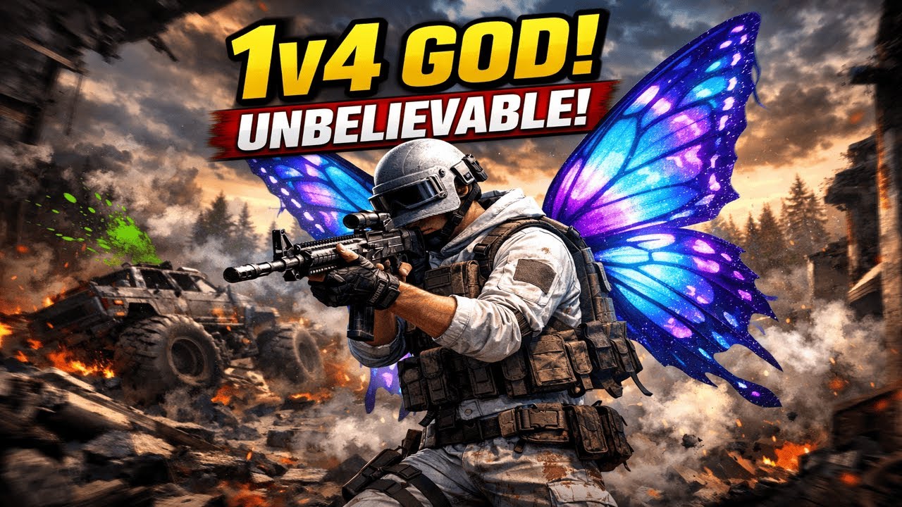 1% LUCK 99% SKILL! 😱 Intense 1v4 Clutch in BGMI | ZombizVijay