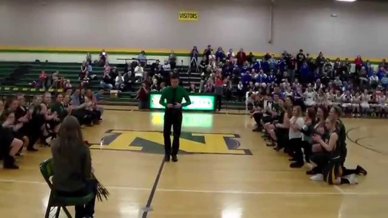 Sweetest Surprise Proposal Ever - Nevis Coach Proposes at Basketball Game
