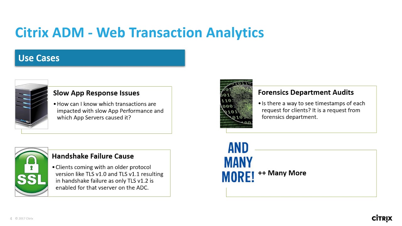 Citrix Application Delivery Management: Web Transaction Analytics