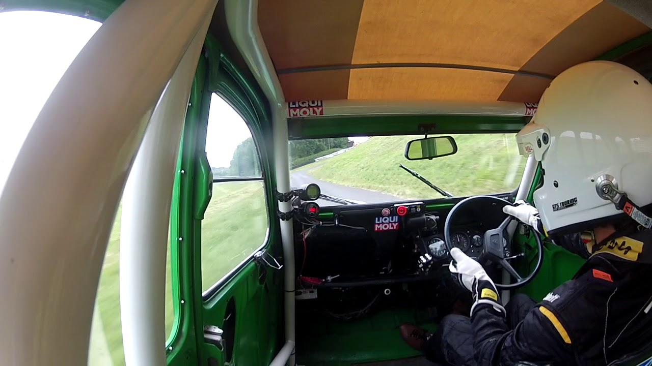 Green Car - BMW 2cv - at Gurston Down - June '18 - DESTRUCTION