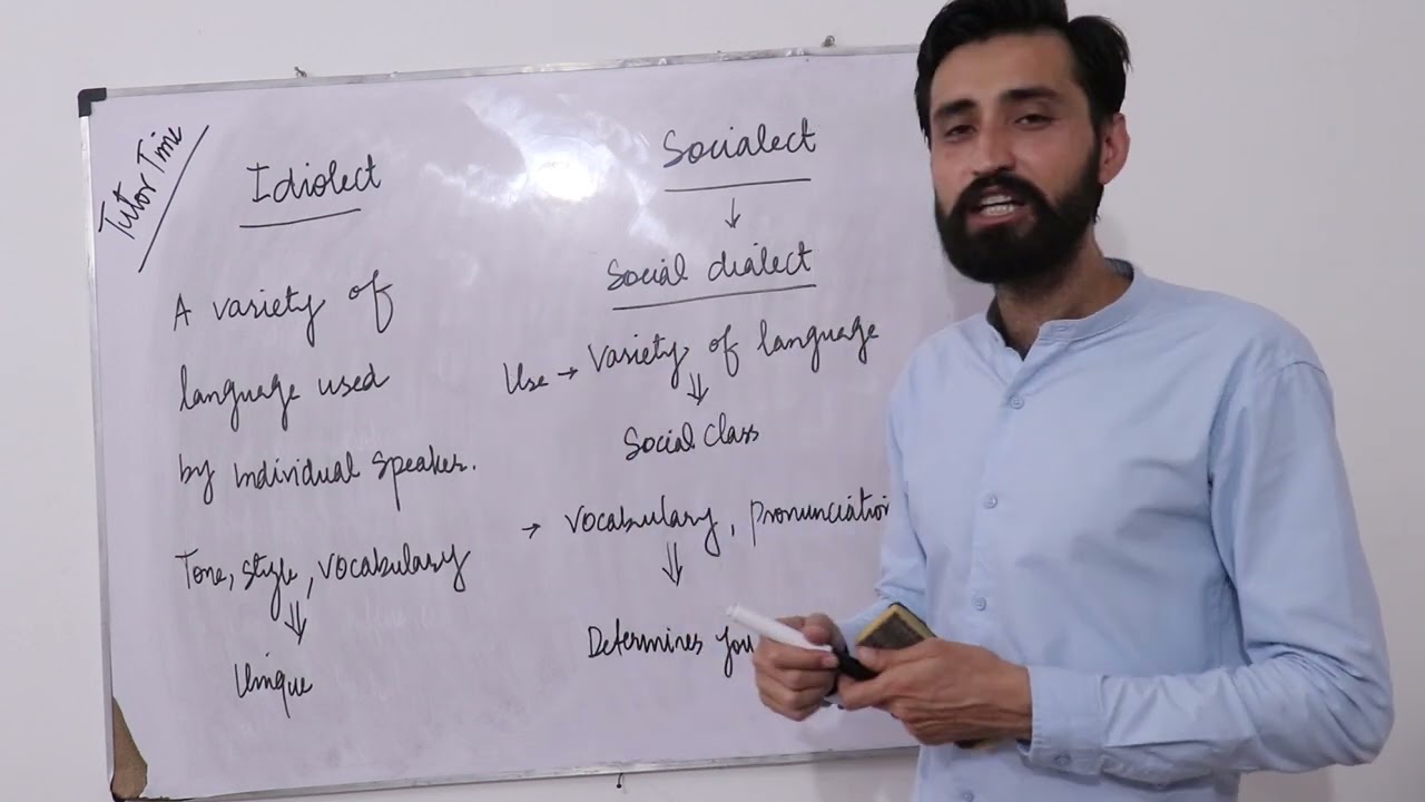 Lec # 65 | Idiolect Vs. Sociolect | Sociolinguistics | Linguistics | Tutor Time